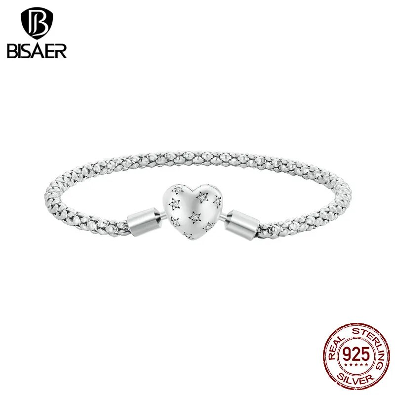 “Sterling Silver Heart Charm Bracelet: Simple Elegance, Timeless Love!”