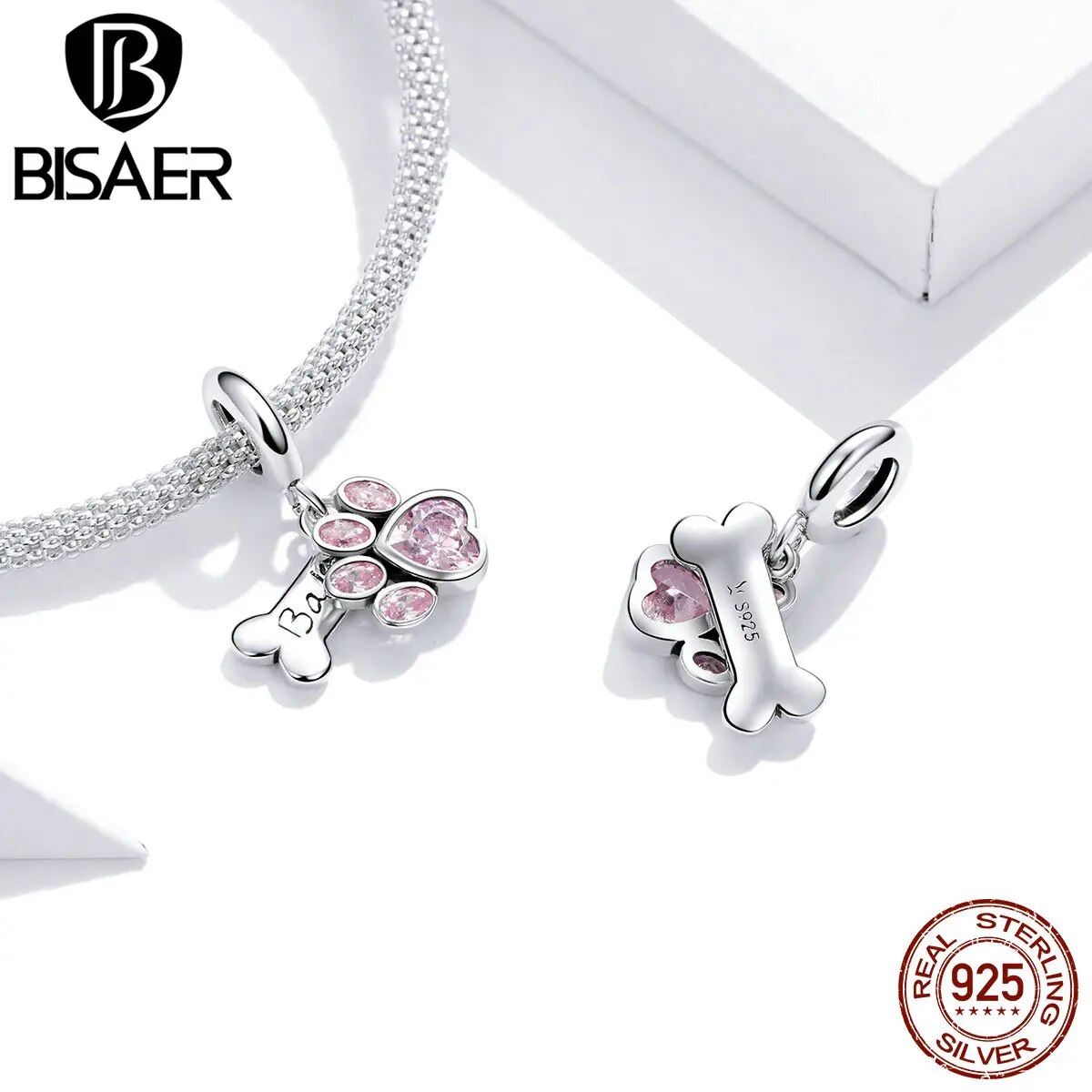 “Adorable Paw Prints: Sterling Silver Puppy Paw Charms for Your Creations”